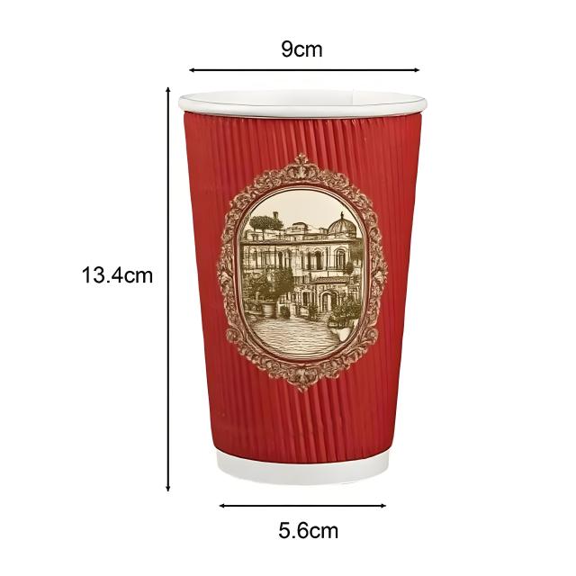 16oz ripple wall corrugated paper cup