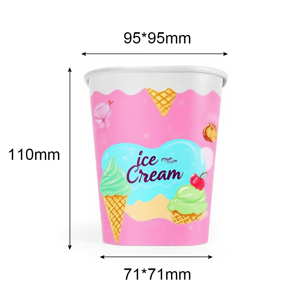 600ML Square Ice Cream Cup