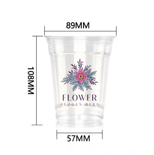 12OZ 380ml 89Dia Plastic Cup