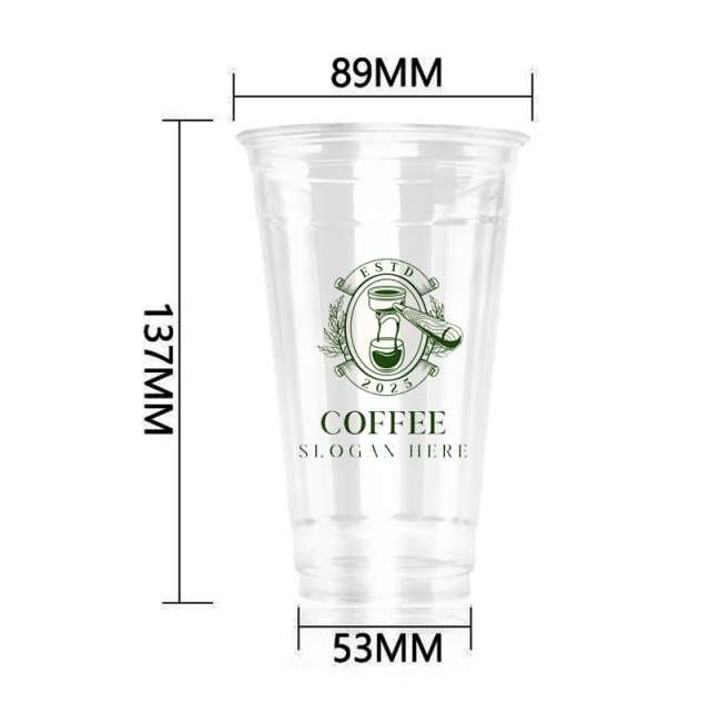16OZ 480ml 89Dia Plastic Cup