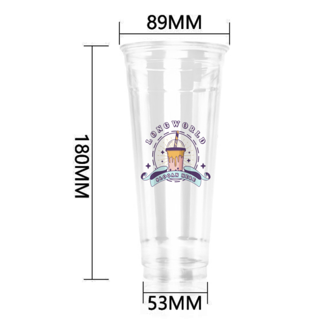 24OZ 620ml 89Dia Plastic Cup 