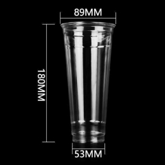 24OZ 620ml 89Dia Plastic Cup 