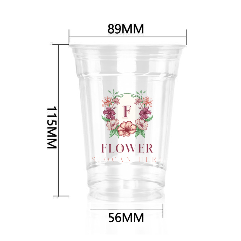 14OZ 400ml 89Dia  Plastic Cup