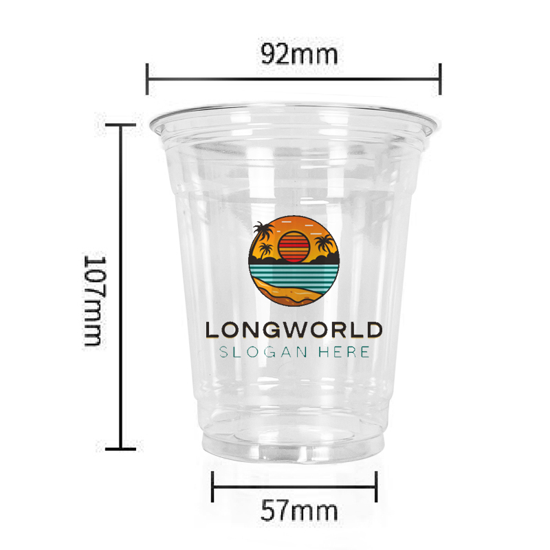 12OZ 400ml 92Dia  Plastic  Cup 