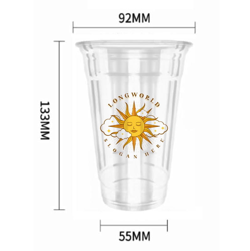 16OZ 500ml 92Dia Plastic  Cup 