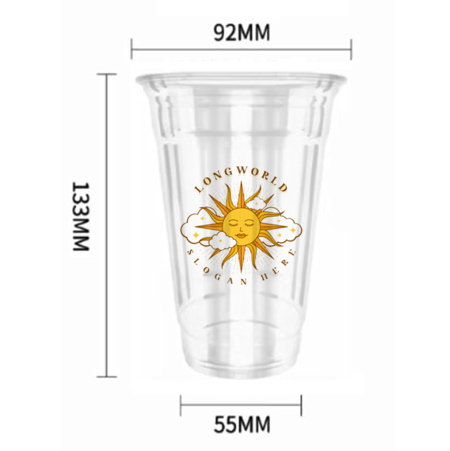 16OZ 500ml 92Dia Plastic  Cup 