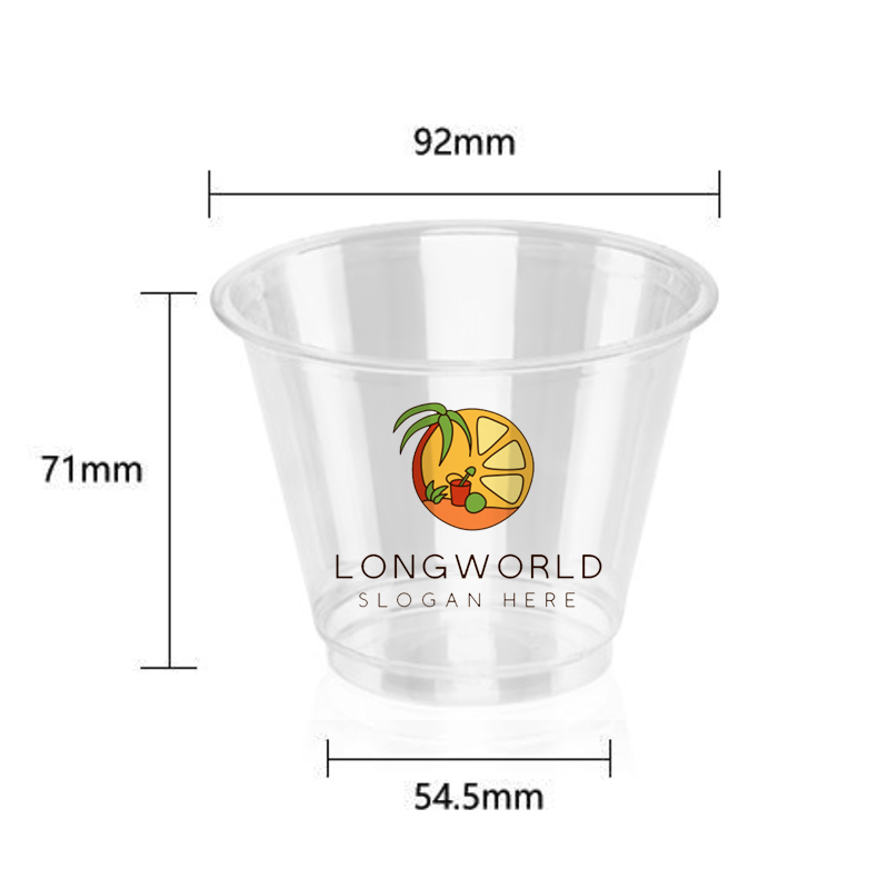 9OZ 280ml 92Dia Plastic  Cup