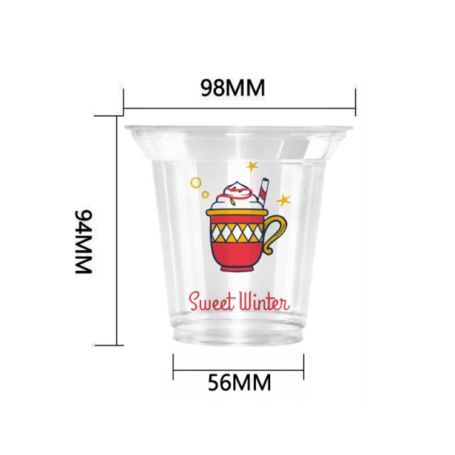 12OZ 340ml 98Dia Plastic  Cup