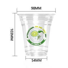 14OZ 380ml 98Dia Plastic Cup 