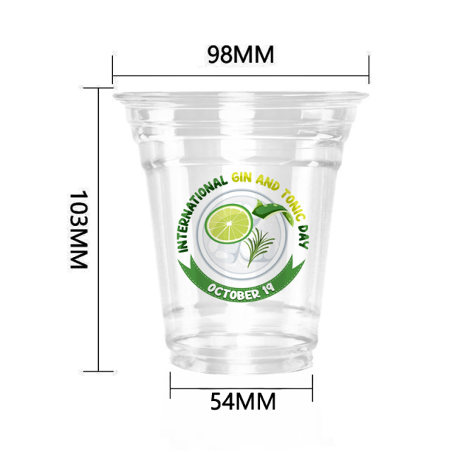 14OZ 380ml 98Dia Plastic Cup 