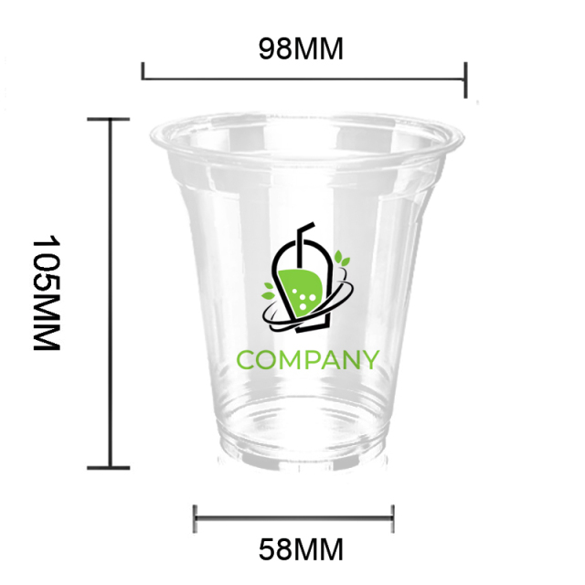 14OZ 400ml 98Dia Plastic Cup
