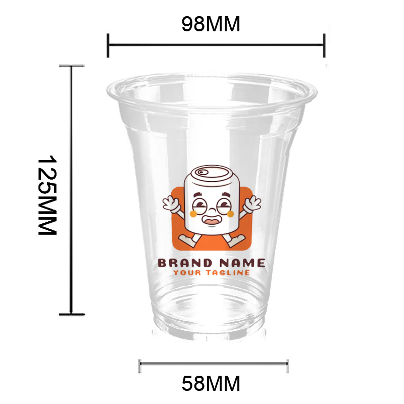 16OZ 500ml 98Dia Plastic Cup 