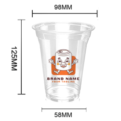 16OZ 500ml 98Dia Plastic Cup 