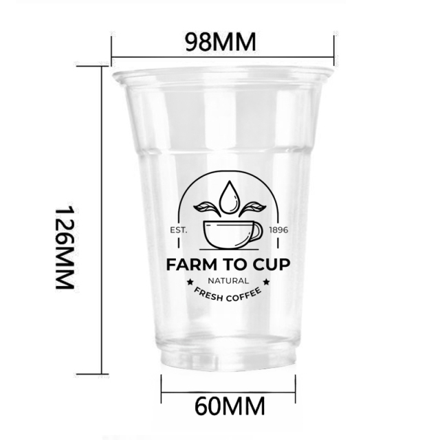 16OZ 530ml 98Dia Plastic Cup 