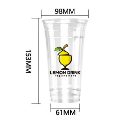 24OZ 700ml 98Dia Plastic Cup