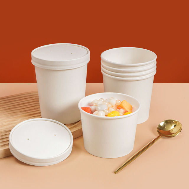 Custom Printed Disposable Take Away Hot Soup Bowls, Kraft Paper White Paper Soup Cup with Paper Lid,LongWorld,Custom Printed Disposable Take Away Hot Soup Bowls, Kraft Paper White Paper Soup Cup with Paper Lid