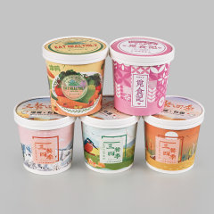 Custom Printed Disposable Take Away Hot Soup Bowls, Kraft Paper White Paper Soup Cup with Paper Lid,LongWorld,Custom Printed Disposable Take Away Hot Soup Bowls, Kraft Paper White Paper Soup Cup with Paper Lid