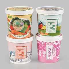 Custom Printed Disposable Take Away Hot Soup Bowls, Kraft Paper White Paper Soup Cup with Paper Lid,LongWorld,Custom Printed Disposable Take Away Hot Soup Bowls, Kraft Paper White Paper Soup Cup with Paper Lid