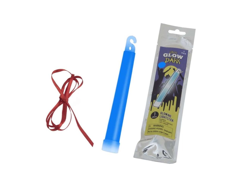 Knicklicht BLAU mit Halsband --- 12-Stück Packung ----