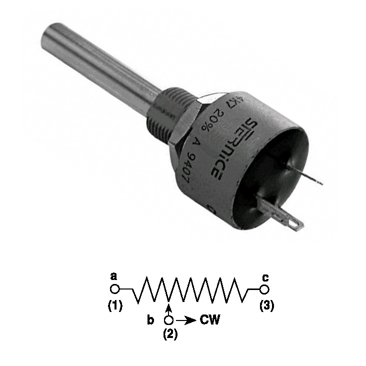 100Kohm Poti 3W 100K LIN IP67 mit 6mm Metallachse Cermet Präzisions-Potentiometer