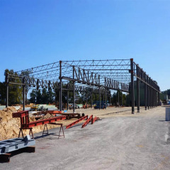 Painted Q355 Q235 Welded H Section Steel Prefabricated Steel Structure Workshop