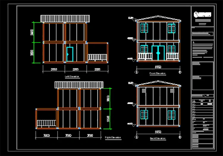 Double-storey multi-unit flat container apartment