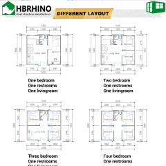 20 -foot double -wing -expandable three -in -one container house