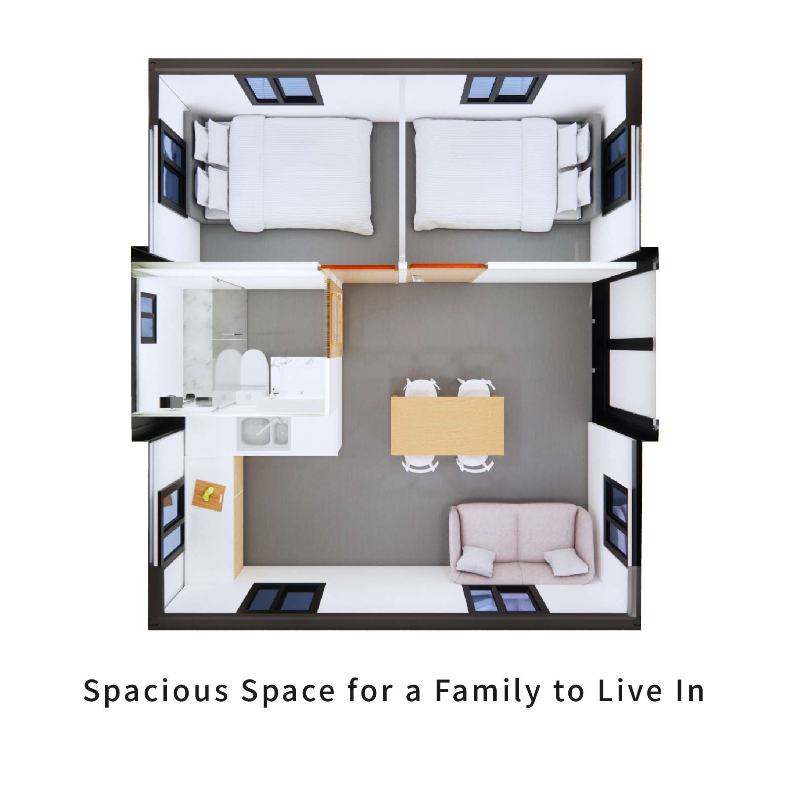 20 foot twin wing container expansion house