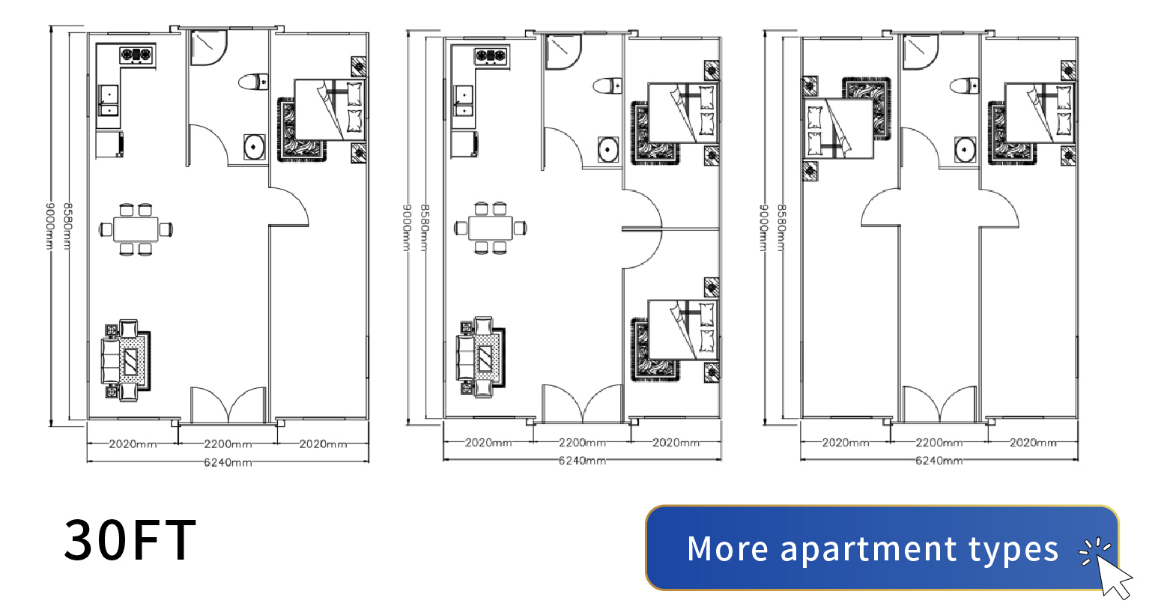 20ft-prefabricated villa prefabricated house container expandable gym container house
