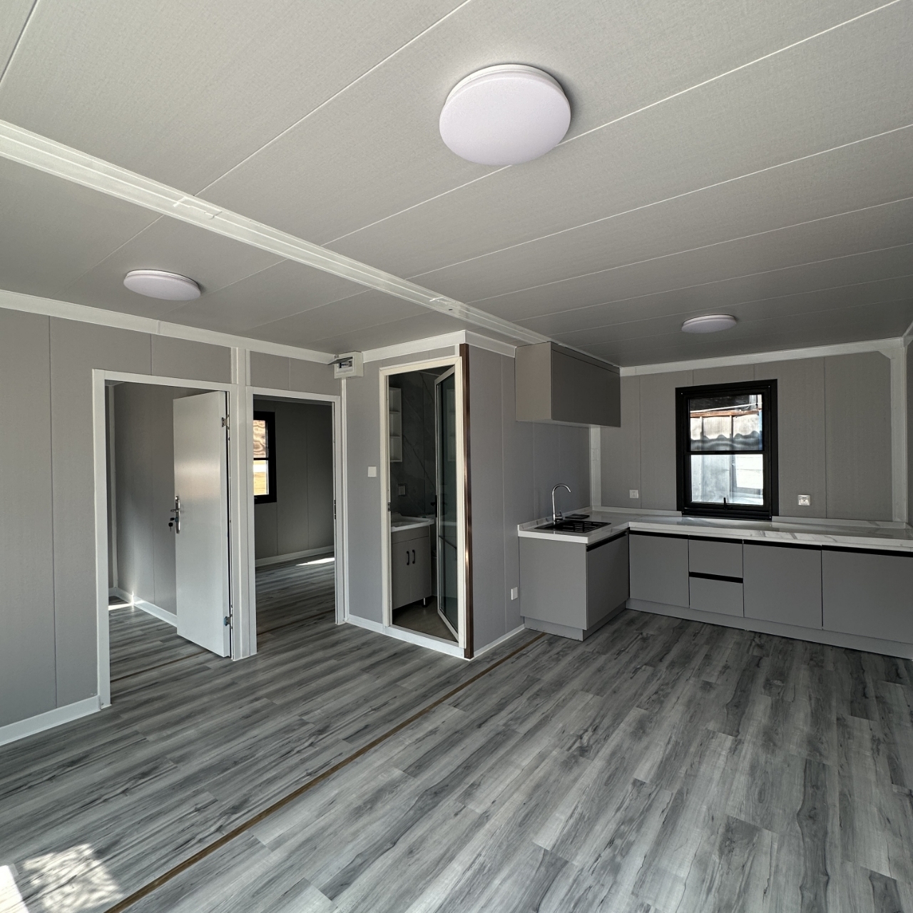 20ft-Flat-Roof Expandable Container House Quickly Assemble Foldable Prefabricated House