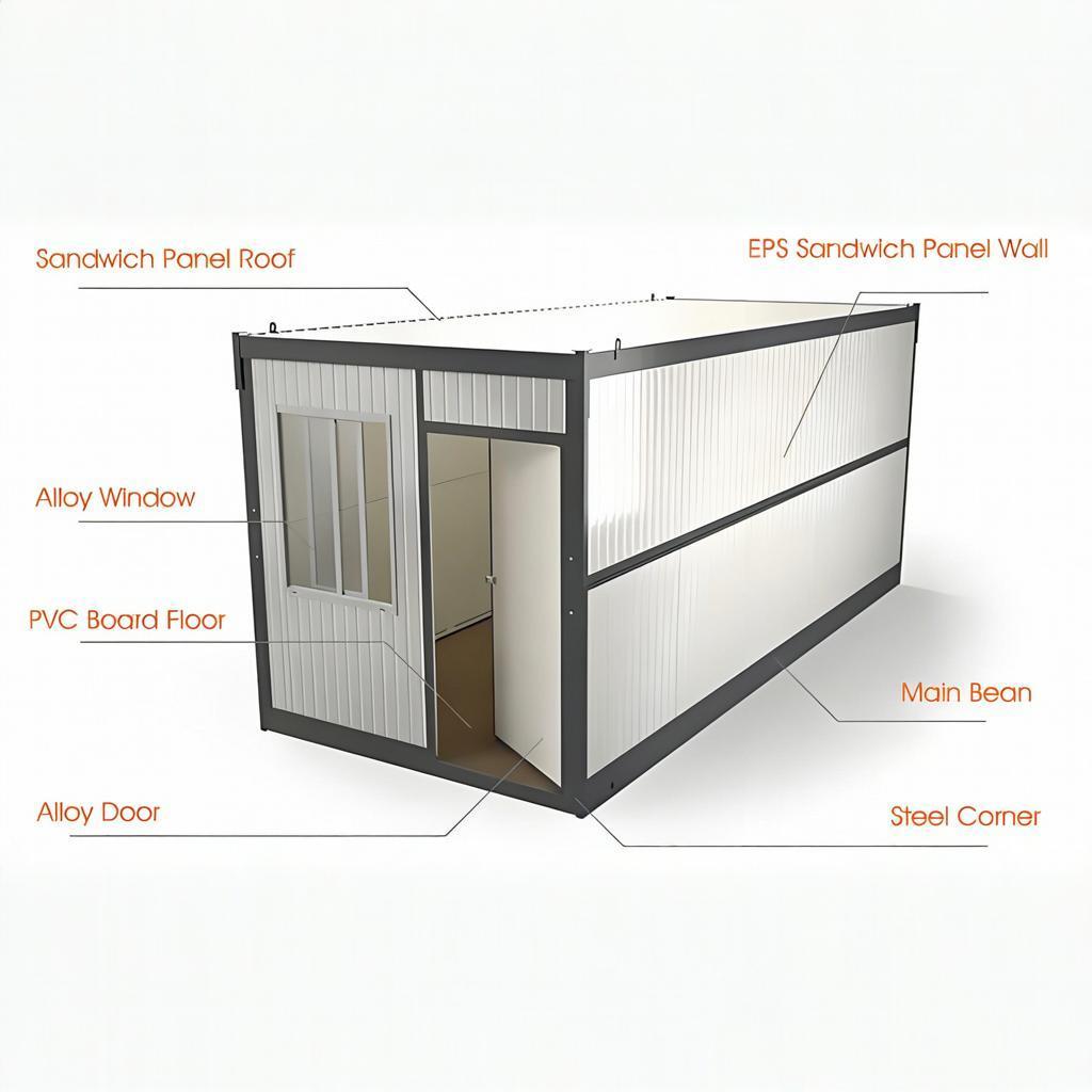 2-story steel frame villa style modular residential building, detachable and expandable prefabricated building