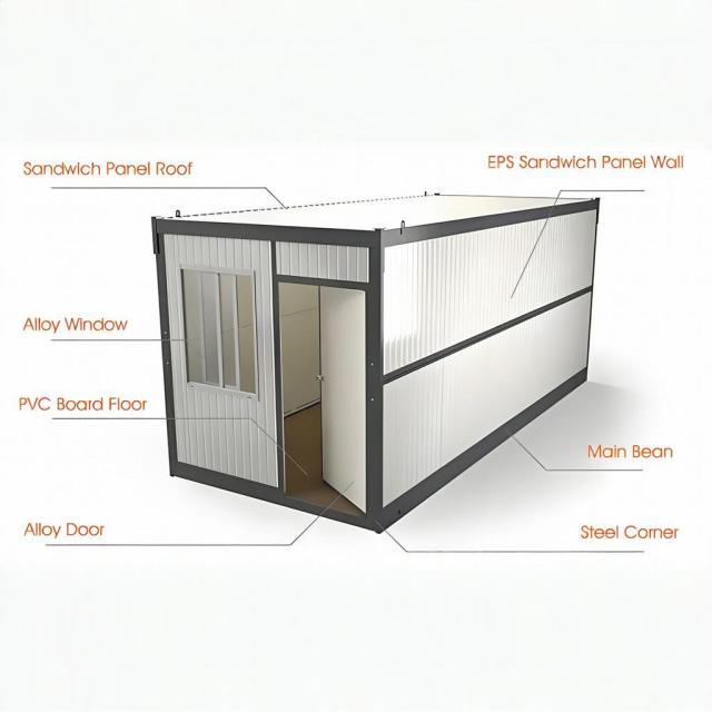 2-story steel frame villa style modular residential building, detachable and expandable prefabricated building