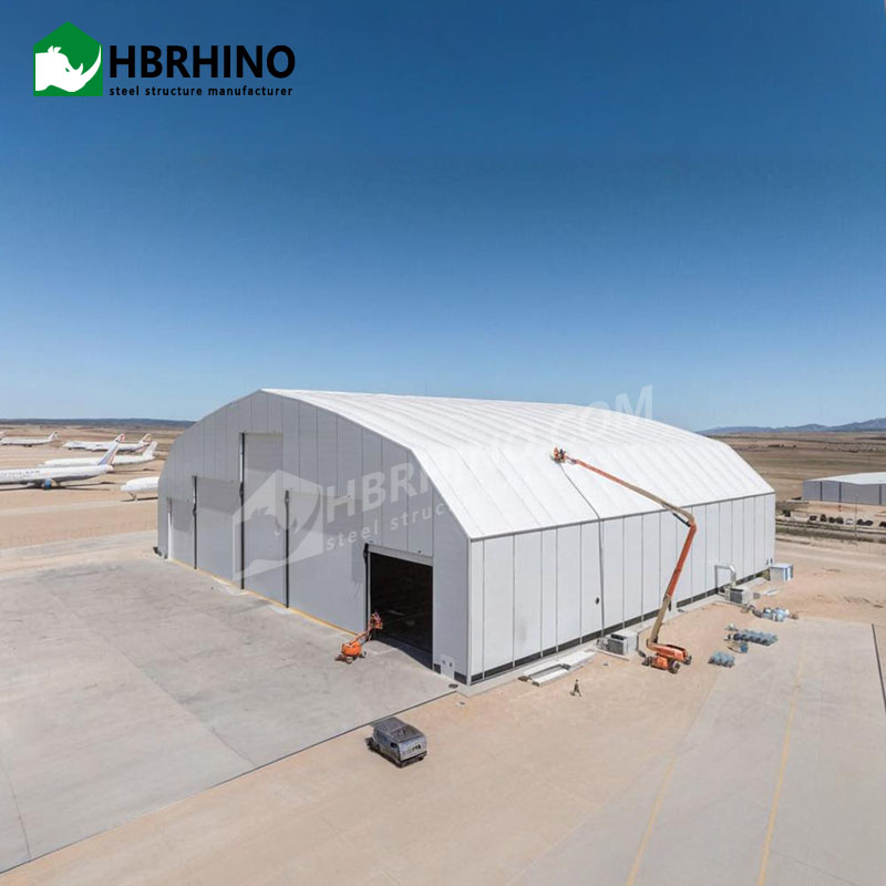 Long Span Frame Steel Structure Building H Beam Shed Steel Hangar