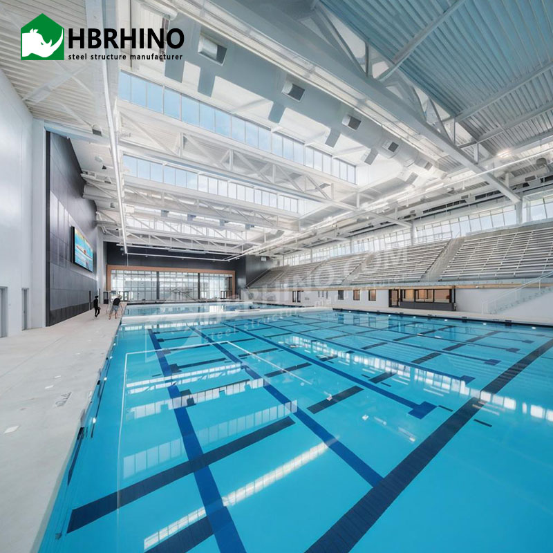 Prefab Steel Pool Prefabricated Steel Structure Swimming Pool Roof