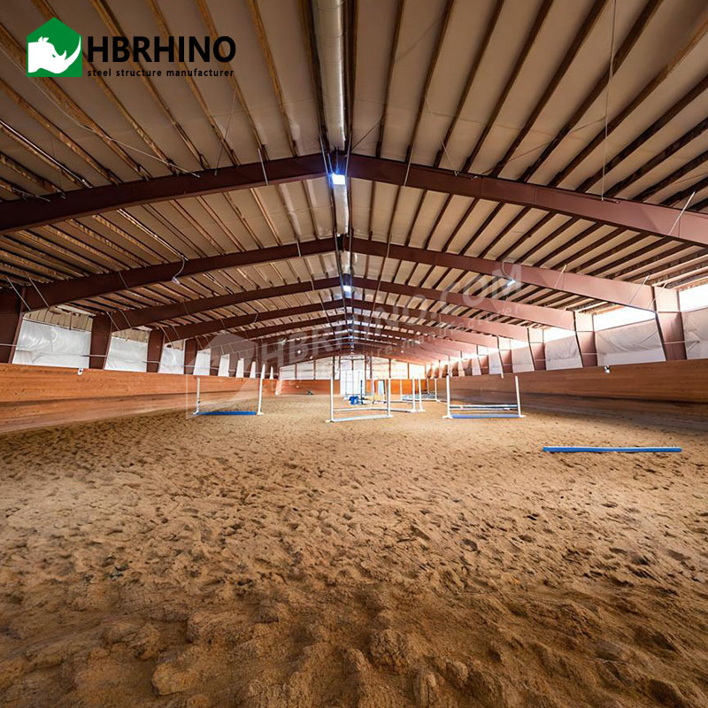 Steel structure indoor horse auction farm building