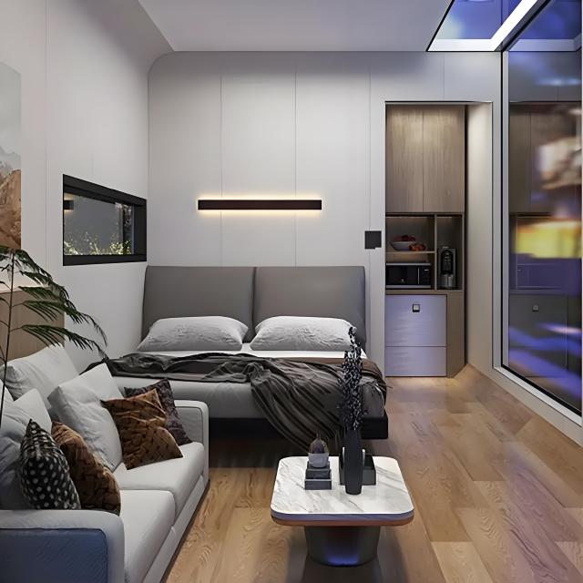 Prefabricated housing pods prefabricated capsules hotel rooms apple cabins with bedrooms
