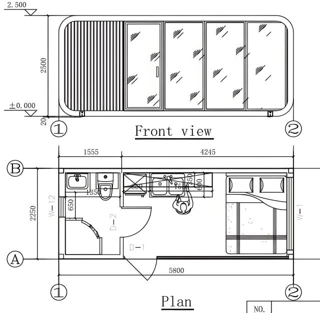 Modern Modular 20FT Movable House Smart Apple Cabin Sleeping Container House