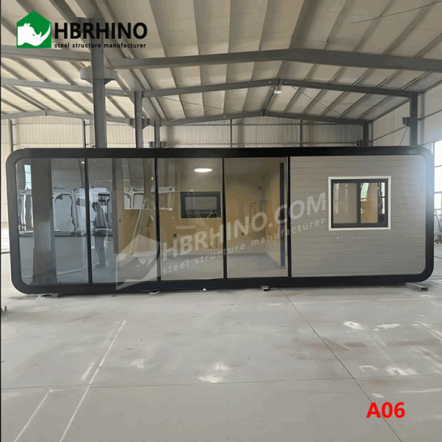 20FT Gray Corrugated Apple Cabin House Modular Prefabricated House Special customization