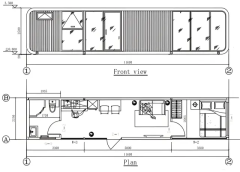 20FT Prefab Camping Tiny House White Two-Story Apple Cabin House