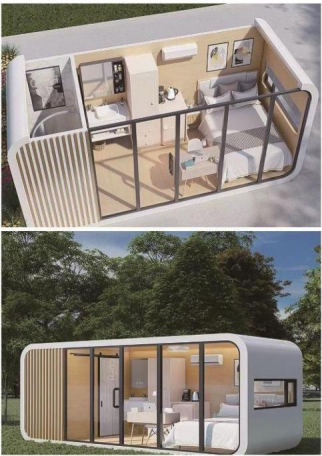 20FT Sleeping Prefabricated Home Commercial Apple Cabin House