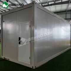 A rapid installation solution for foldable modular container houses, suitable for residential use in guesthouses