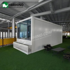 A rapid installation solution for foldable modular container houses, suitable for residential use in guesthouses