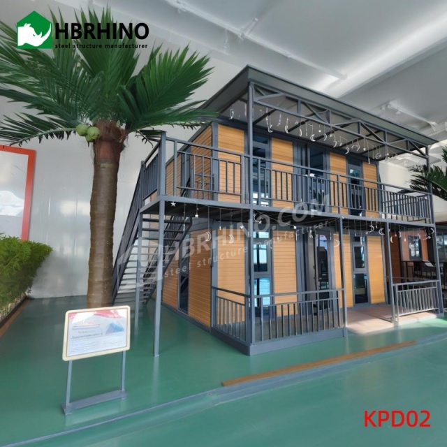 20-foot double-layer design portable steel prefabricated modular building expandable container house