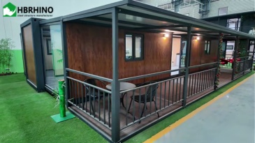 40-foot single-sided terrace prefabricated mobile expansion container for office, leisure, and residential use