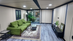 40-foot single-sided terrace prefabricated mobile expansion container for office, leisure, and residential use