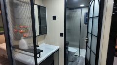 40-foot single-sided terrace prefabricated mobile expansion container for office, leisure, and residential use