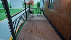 40-foot single-sided terrace prefabricated mobile expansion container for office, leisure, and residential use