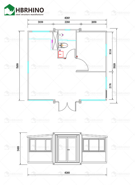 Modern Light Steel Luxury Collapsible Expansion Flat Pack 20 Feet Villa Prefabricated Container House ﻿