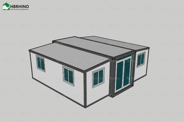 Steel Structure Movable Modular Luxury Prefab Mobile Living Expandable Shipping Office Container House with 2/3 Bedroom