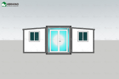 Steel Structure Movable Modular Luxury Prefab Mobile Living Expandable Shipping Office Container House with 2/3 Bedroom